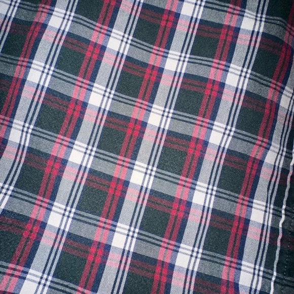 Men's Lands' End Green/Blue/red/white Plain Button Down Shirt - L - Picture 6 of 6